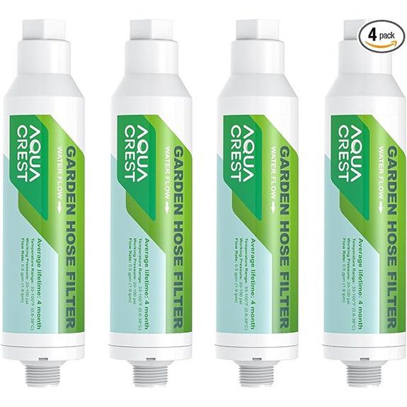 AQUA CREST Garden Hose Water Filter (4-Pack)
