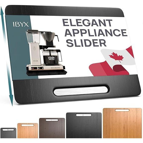Ibyx Sliding Appliance Tray for Coffee Makers (Black)