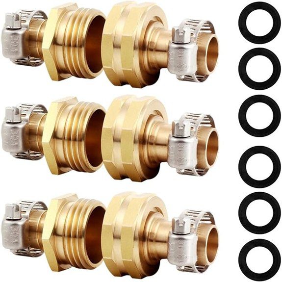 Brass Garden Hose Repair Connector Kit (5/8 3pc)