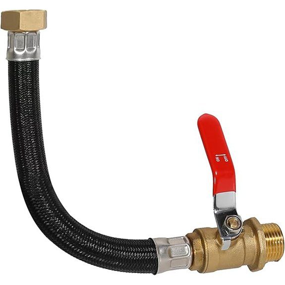 Brass Garden Hose Extension Adapter with Valve