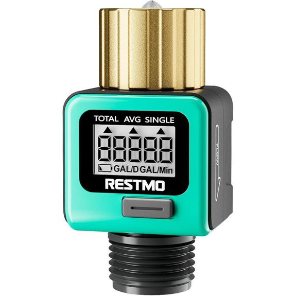 RESTMO Brass Water Flow Meter for Garden Hoses