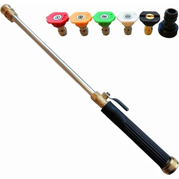 Upgraded Brass Pressure Washer Wand with Quick Connector