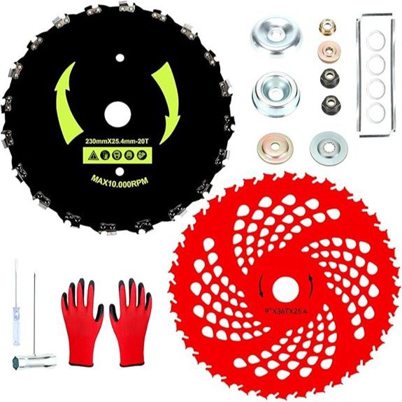 EOPOAYI 9 Carbide Tipped Brush & Chainsaw Blade