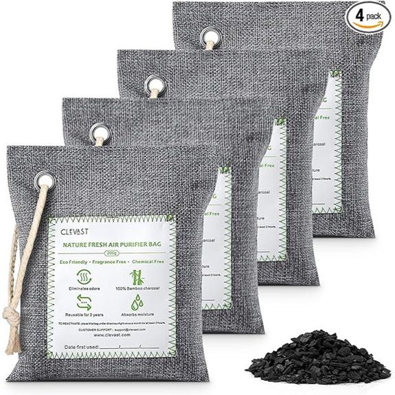 CLEVAST Bamboo Charcoal Air Purifying Bags (Large)