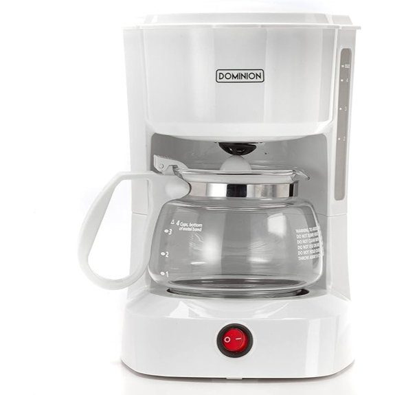 Dominion 4-Cup Compact Coffeemaker with Auto-Pause