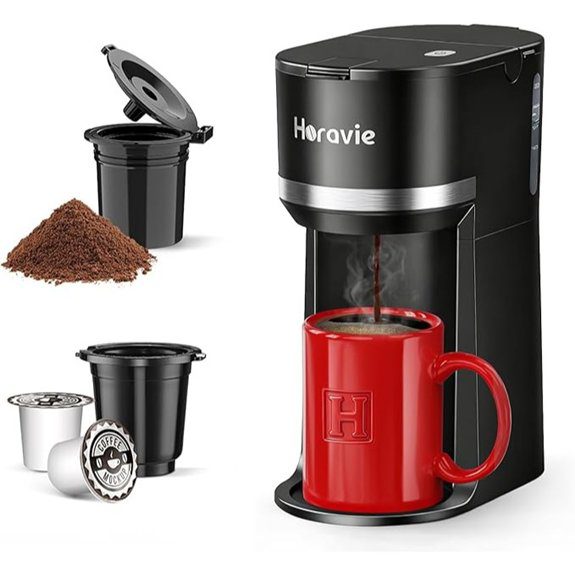 Mini Single-Serve Coffee Maker for K-Cup & Grounds