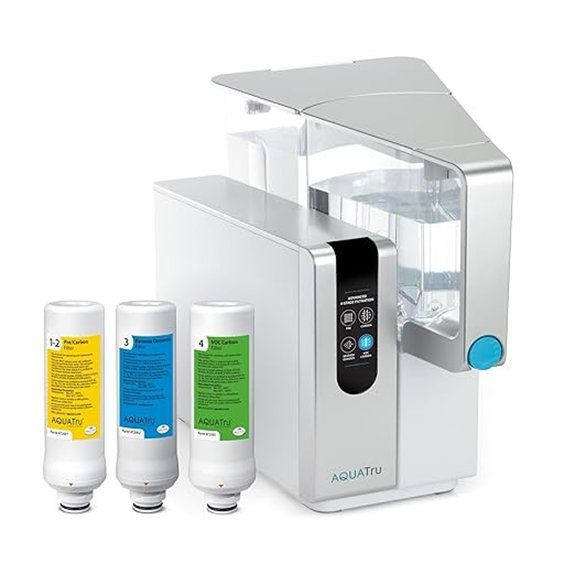 AquaTru Classic Countertop Water Purifier | Certified 4-Stage Reverse Osmosis System Removes 84 Contaminants Including Forever Chemicals Lead Fluoride & Microplastics | No Plumbing Required