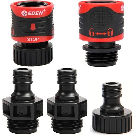 Eden Premium Garden Hose Quick Connect 5-Piece Set