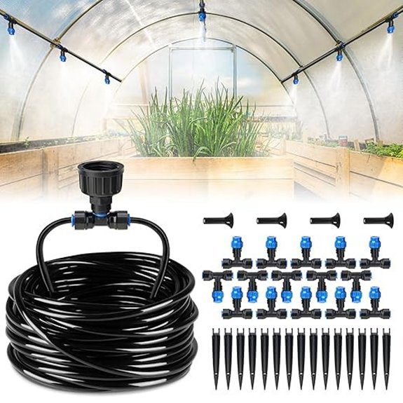 HIRALIY Greenhouse Misting Drip Irrigation Kit