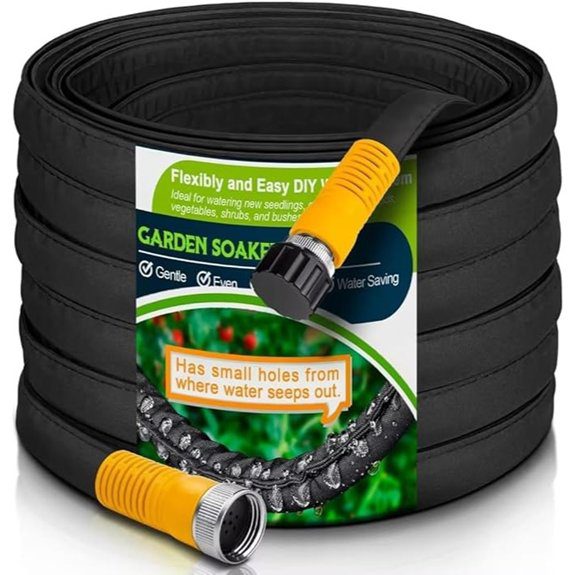 LAVEVE 100FT Heavy Duty Garden Soaker Hose (2-Pack)