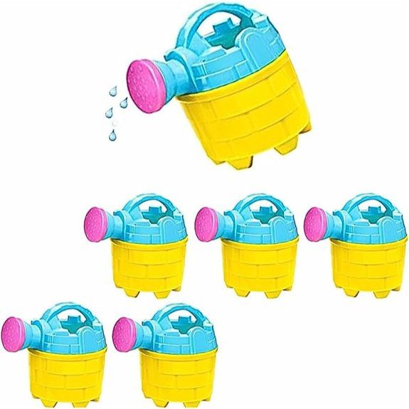 4E's Novelty Mini Kids Watering Cans 6-Pack