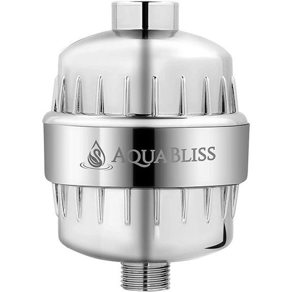 AquaBliss High Output Revitalizing Shower Filter - Reduces Dry Itchy Skin Dandruff Eczema and Dramatically Improves The Condition of Your Skin Hair and Nails - Chrome (SF100)