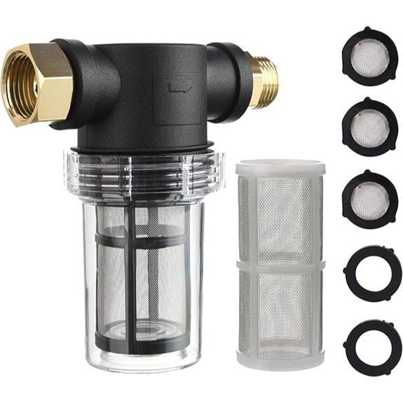 M MINGLE Inline Garden Hose Filter for Pressure Washer