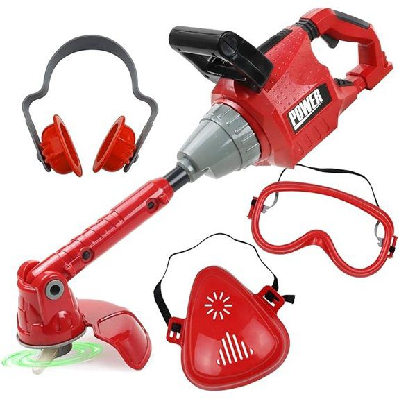 Kids Weed Trimmer Toy with Lights Sounds & Gear