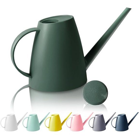 Modern Dark Green Watering Can with Long Spout