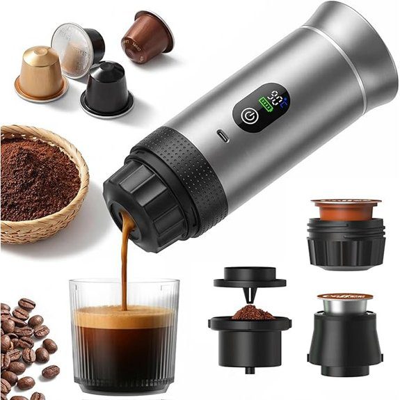 Portable Rechargeable Travel Espresso Maker (80ml)
