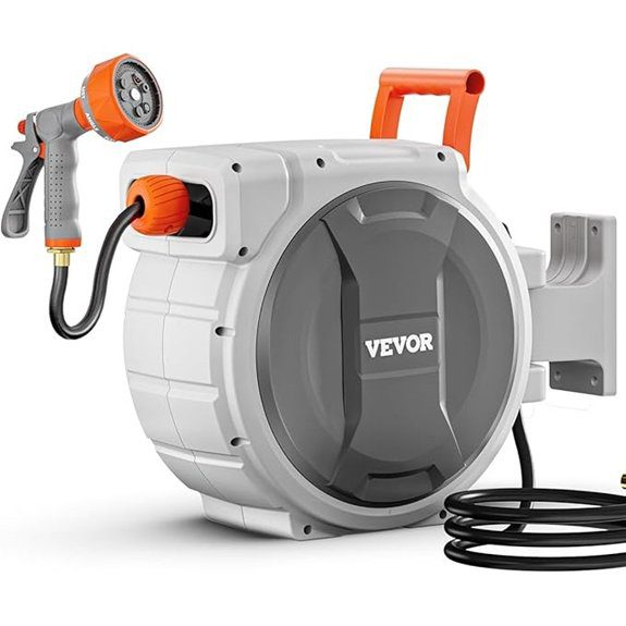 VEVOR Retractable Wall-Mounted Garden Hose Reel