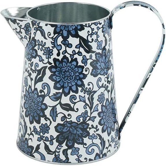 Shabby Chic Galvanized Metal Watering Can Vase