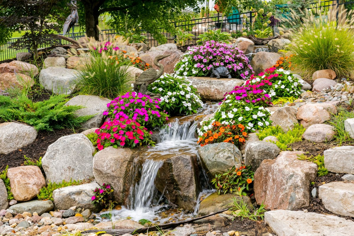 Cascading Rock Features - Rock garden for slopes and hillsides